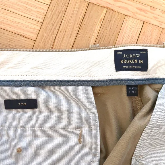 JCrew 770 29x32 Chinos In Tan - Picture 2 of 2